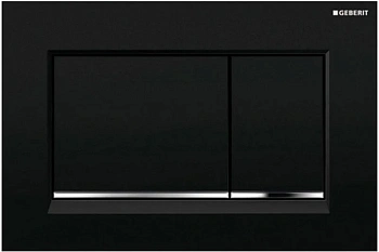 Клавиша Geberit Sigma Type 30 115.883.KM.1 черная, хром глянцевый