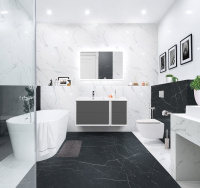 BELLAGIO Шкафчик подвесной совместимый с тумбой c двумя ящиками 55302 Grigio nuvola 35x46x48 - Gidratop.ru изображение