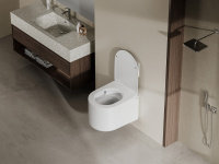 Унитаз ABBER Bequem AC1129 подвесной белый, безободковый, смыв торнадо - Gidratop.ru изображение