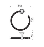 Colombo Hermitag Полотенцедержатель-кольцо, цвет: античная бронза - Gidratop.ru изображение