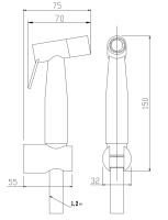 Гигиенический душ со шлангом и держателем, нержавеющая сталь BB-IFS1-IN - Gidratop.ru изображение