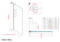 Душевая перегородка Walk-In VSW-1HWS800CGGM, 800*2000, вороненая сталь, стекло тонированное - Gidratop.ru изображение