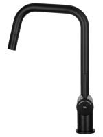 Смеситель для кухни с выдвижным изливом WONZON & WOGHAND, Черный матовый (WW-6018-MB) - Gidratop.ru изображение