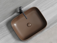 Умывальник чаша накладная прямоугольная (цвет Темно-x - Gidratop.ru изображение