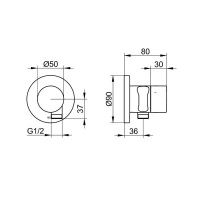 Переключатель потоков Keuco Ixmo 59549370201 на 3 потребителя, выводом для шланга и держателем лейки DN 15, черный матовый - Gidratop.ru изображение