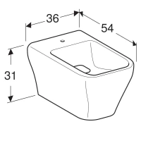 Биде Geberit MyDay 235450000 подвесное, цвет белый - Gidratop.ru изображение