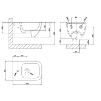 Gessi Goccia биде подвесное с 1 отверстием под смеситель, цвет: Matt White Ceramic - Gidratop.ru изображение