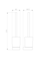 Туалетный ершик в комплекте WONZON & WOGHAND LOTTE, Хром (WW-8329) - Gidratop.ru изображение