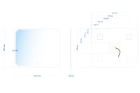 Зеркало ABBER See AG6109S-0.8 с подсветкой, сенсорный выключатель, диммер - Gidratop.ru изображение