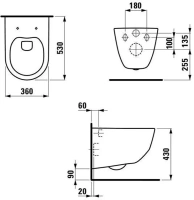 Унитаз подвесной Laufen Pro безободковый, крышка микролифт, белый, 6.2096.6.896.000.1 - Gidratop.ru изображение