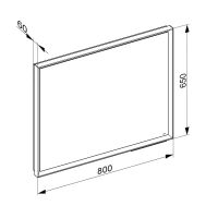 Зеркало Keuco Royal Lumos 14598172500, 80 см, с подсветкой, с подогревом, алюминий - Gidratop.ru изображение