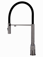 Смеситель для кухни с гибким изливом и подключением фильтра WONZON & WOGHAND, Темный графит (WW-88458009-BGM) - Gidratop.ru изображение