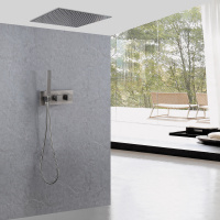 Душевая система ABBER Daheim AF8255NG скрытого монтажа без излива, термостат, никель - Gidratop.ru изображение