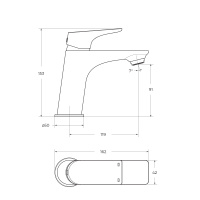 MARINO Смеситель для раковины без донного клапана, хром MARINO-LVM-CRM-W0 - Gidratop.ru изображение