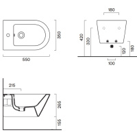 Catalano Zero Биде подвесное 55*35, с 1 отв. под смеситель, цвет белый глянцевый - Gidratop.ru изображение