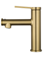 Смеситель для раковины с функцией полоскания WONZON & WOGHAND, Брашированное золото (WW-H1017-BG) - Gidratop.ru изображение