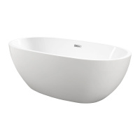 Ванна акриловая Vincea VBT-509, 1650*750*590, цвет белый, слив-перелив в комплекте - Gidratop.ru изображение