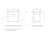 NEON База под раковину подвесная с одним выкатным ящиком, с доводчиками, Pino Bianco, 572x346x550, NEON-600-1C-SO-PB - Gidratop.ru изображение