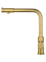 Смеситель для кухни c подключением фильтра WONZON & WOGHAND, Брашированное золото (WW-88458008-BG) - Gidratop.ru изображение