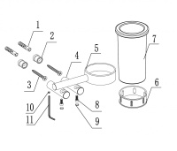 Стакан для зубных щеток с держателем ABBER Osten 316 AA1860BG золото брашированное - Gidratop.ru изображение