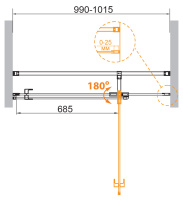 Душевая дверь CEZARES VALVOLA-B-1-100-C-Cr - Gidratop.ru изображение