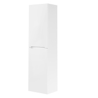 ETNA Шкаф подвесной с двумя распашными дверцами с доводчиками, с двумя полками, правосторонний, Bianco Lucido, 400x300x1500, ETNA-1500-2A-SC-BL-P-R - Gidratop.ru изображение