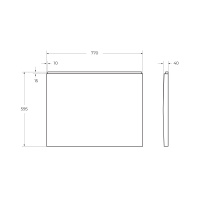 Боковая панель для акриловой ванны с крепежом CEZARES PLANE-F-80-SP-W37 - Gidratop.ru изображение