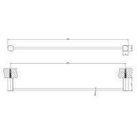 GESSI Rilievo полотенцедержатель, 60 см, цвет: хром - Gidratop.ru изображение