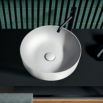 Раковина-чаша 40х15 см, без отв., цвет: белый матовый