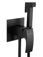 Смеситель с гигиеническим душем встраиваемый WONZON & WOGHAND FIT, Черный матовый (WW- 88829009-MB) - Gidratop.ru изображение