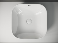 Умывальник чаша ELEMENT2 накладная квадратная 390x390x145мм - Gidratop.ru изображение