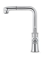 Смеситель для кухни с выдвижным изливом WONZON & WOGHAND, Хром (WW-88439008A-CR) - Gidratop.ru изображение