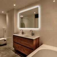 Зеркало ABBER See AG6108SXL-1.0 с подсветкой, сенсорный выключатель, диммер - Gidratop.ru изображение