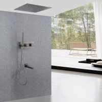 Душевая система ABBER Daheim AF8254NG скрытого монтажа с изливом, термостат, никель - Gidratop.ru изображение