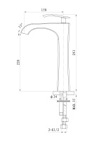 Смеситель для раковины высокий WONZON & WOGHAND TRIUMPH, Хром (WW-561104-CR) - Gidratop.ru изображение