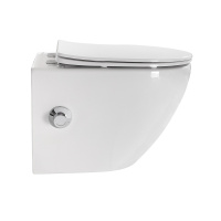 UNO Унитаз подвесной с сиденьем и креплением с функцией биде и смесителем BB3105CHR-BS/SC - Gidratop.ru изображение