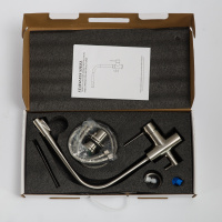 Смеситель для кухни с краном для питьевой воды, нержавеющая сталь, исполнение сатин BB-LAM15-IN - Gidratop.ru изображение