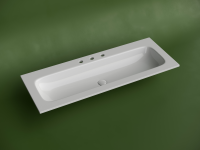 Раковина накладная мебельная CERAMICANOVA Grace прямоугольная 1210x457x137 с тремя отверстиями под смеситель цвет белый CN7024 - Gidratop.ru изображение