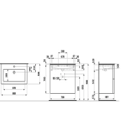 Тумба c раковиной Laufen Kartell подвесная 80 см, цвет белый матовый, 8.6033.5.640.104.1 - Gidratop.ru изображение