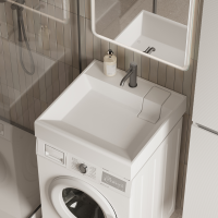 Раковина над стиральной машиной CERAMICANOVA Quattro 600x600x123 мм, с кронштейнами, белый, арт. CN0101 - Gidratop.ru изображение