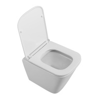 DUE Чаша унитаза подвесного c креплением и сиденьем дюропласт soft close BB3103CHR/SC - Gidratop.ru изображение