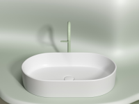 Умывальник чаша накладная овальная (цвет Белый Матовый) Element 608x385x122мм - Gidratop.ru изображение