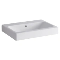 Раковина Geberit iCon 124063000, 60 х 48,5 см, с переливом по центру, без отверстия под смеситель, белая - Gidratop.ru изображение