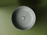 Раковина накладная круглая 356x356x135, цвет антрацит матовый - Gidratop.ru изображение