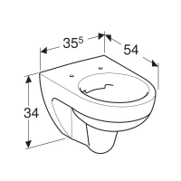 Подвесной унитаз Geberit Renova 203050000 Rimfree, безободковый - Gidratop.ru изображение