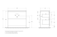 ALBANO База под раковину напольная с двумя выкатными ящиками, Pino Scania, 900x450x810, ALBANO-900-2C-PIA-PS - Gidratop.ru изображение