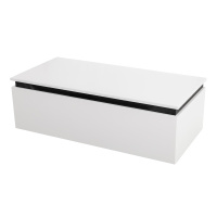 SLIDER Тумба с одним выкатным ящиком, Bianco Opaco, 996x476x300, SLIDER-1000-1C-PI-BO - Gidratop.ru изображение