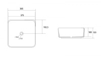 Раковина накладная ABBER Rechteck AC2211 белая - Gidratop.ru изображение