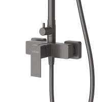 SLIDER-CD-GM Душевая стойка со смесителем, оружейная сталь - Gidratop.ru изображение