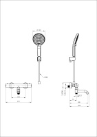 Смеситель для ванны с душем и термостатом WONZON & WOGHAND INN 3, Черный матовый (WW-B2065-A1-MB) - Gidratop.ru изображение